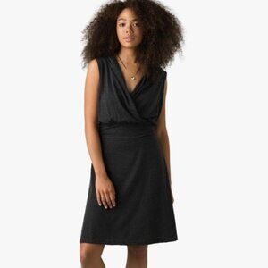 prAna Women's Corissa Dress, Black/Dark Gray Size XS